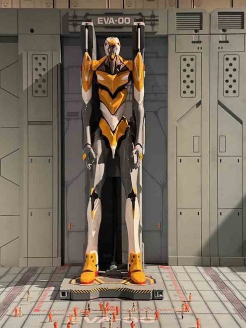 The Evangelion Hangar exhibit attracts fans from around the world.